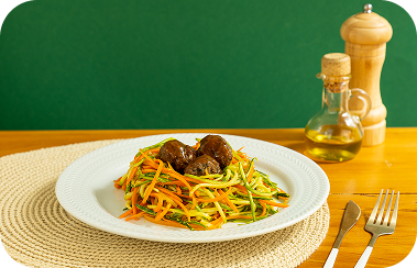 Almôndegas Assadas c/ Cuscuz Marroquino