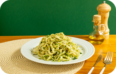 Fettuccine Alho e Óleo c/ Brócolis