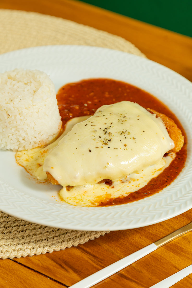 Parmegiana de Carne c/ Arroz Branco