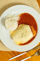 Parmegiana de Frango c/ Arroz Branco