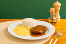 Sobrecoxa c/ Creme de Milho e Arroz Branco